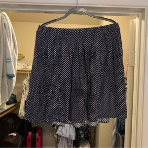 TALL Navy Polka Dot Skirt